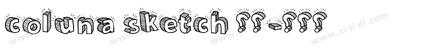 coluna sketch 粗体字体转换